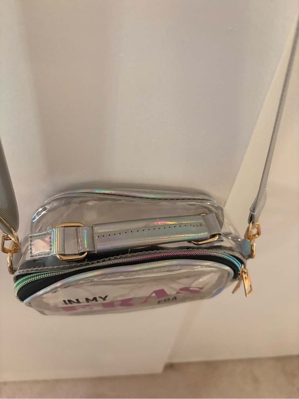 Clear Taylor Swift Era Crossbody Bag with Pink Accent - Picture 3 of 3